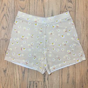 Papaya Women’s Knit Daisy Print Polyester Shorts Size Medium
